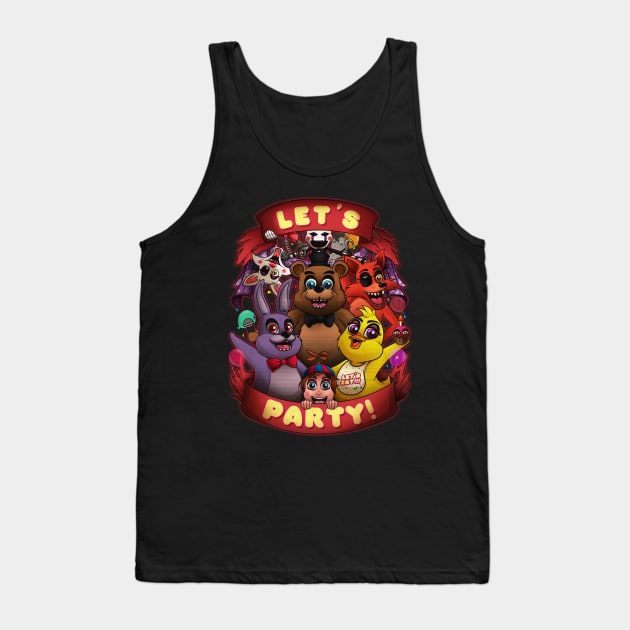 FNAF Let's Party Tank Top by ChristaDoodles